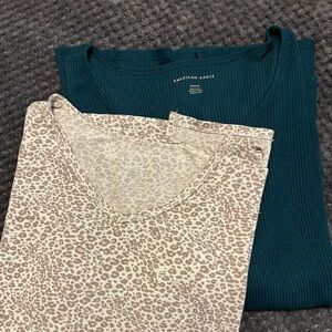 American Eagle “soft and sexy” plush long sleeve tunic sweaters: SET OF TWO